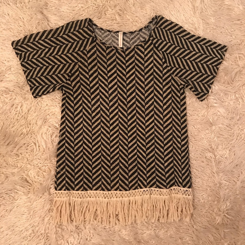Herringbone Fringe Tunic